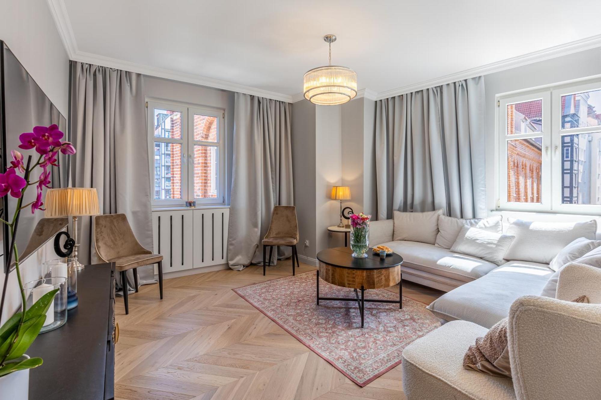 Stylowy Apartament W Sercu Starowki Z Widokiem Na Motlawe Гданьск Экстерьер фото